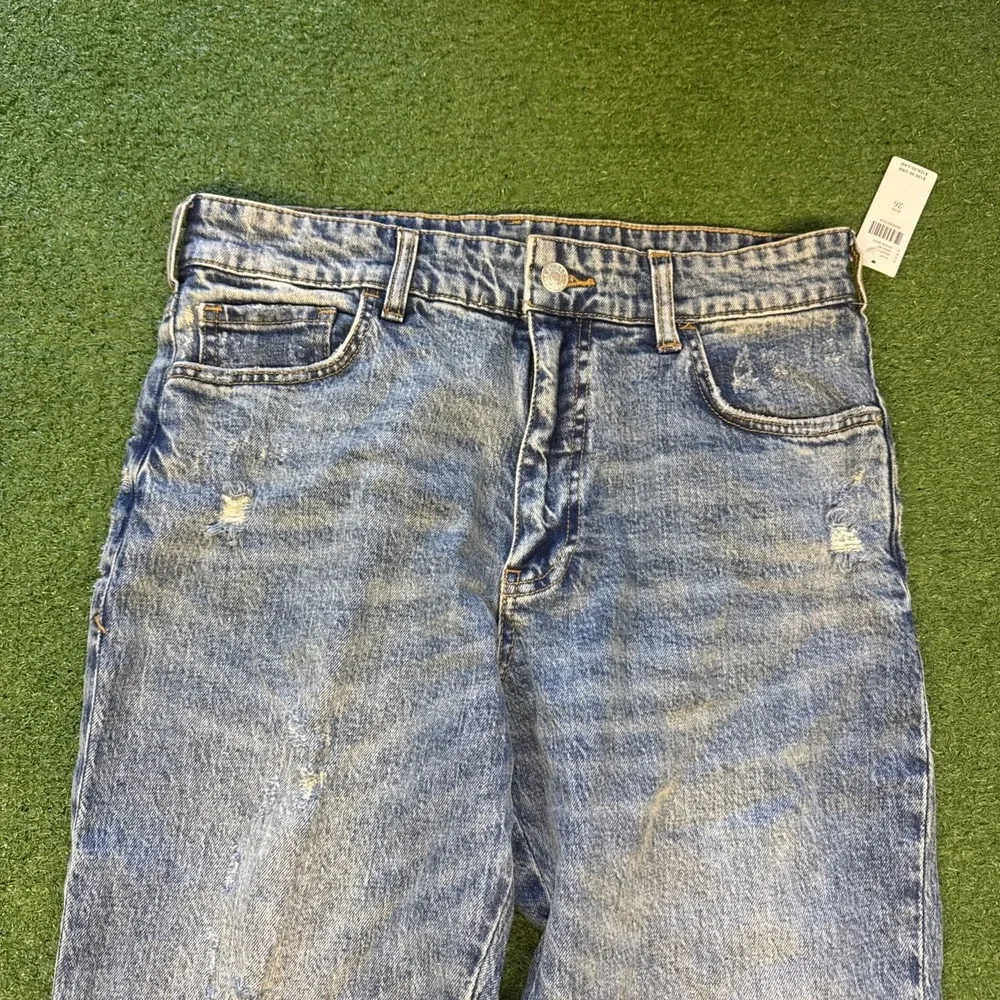 Anthropologie Pilcro Women's US 26 The Split Straight Jean Dark Wash Denim NEW‎